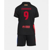 Barcelona Robert Lewandowski #9 Koszulka Wyjazdowa dzieci 2024-25 Krótki Rękaw (+ krótkie spodenki)